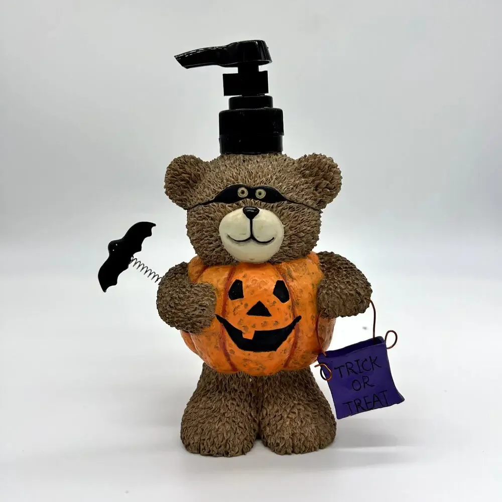 Halloween Soap Dispenser Pump Pumpkin Teddy Bear Jack O Lantern Bat Decoration